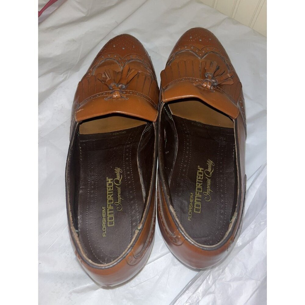 FLORSHEIM LEXINGTON Wingtip LoaferTassel Kiltie SIZE 9.5 E - Picture 10 of 13